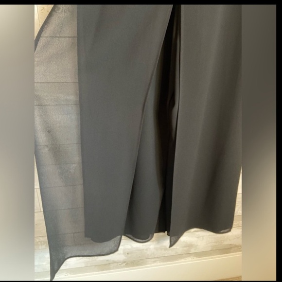 JOSEPH RIBKOFF PALAZZO Chiffon Overlay Wide Leg Pants - Picture 6 of 11